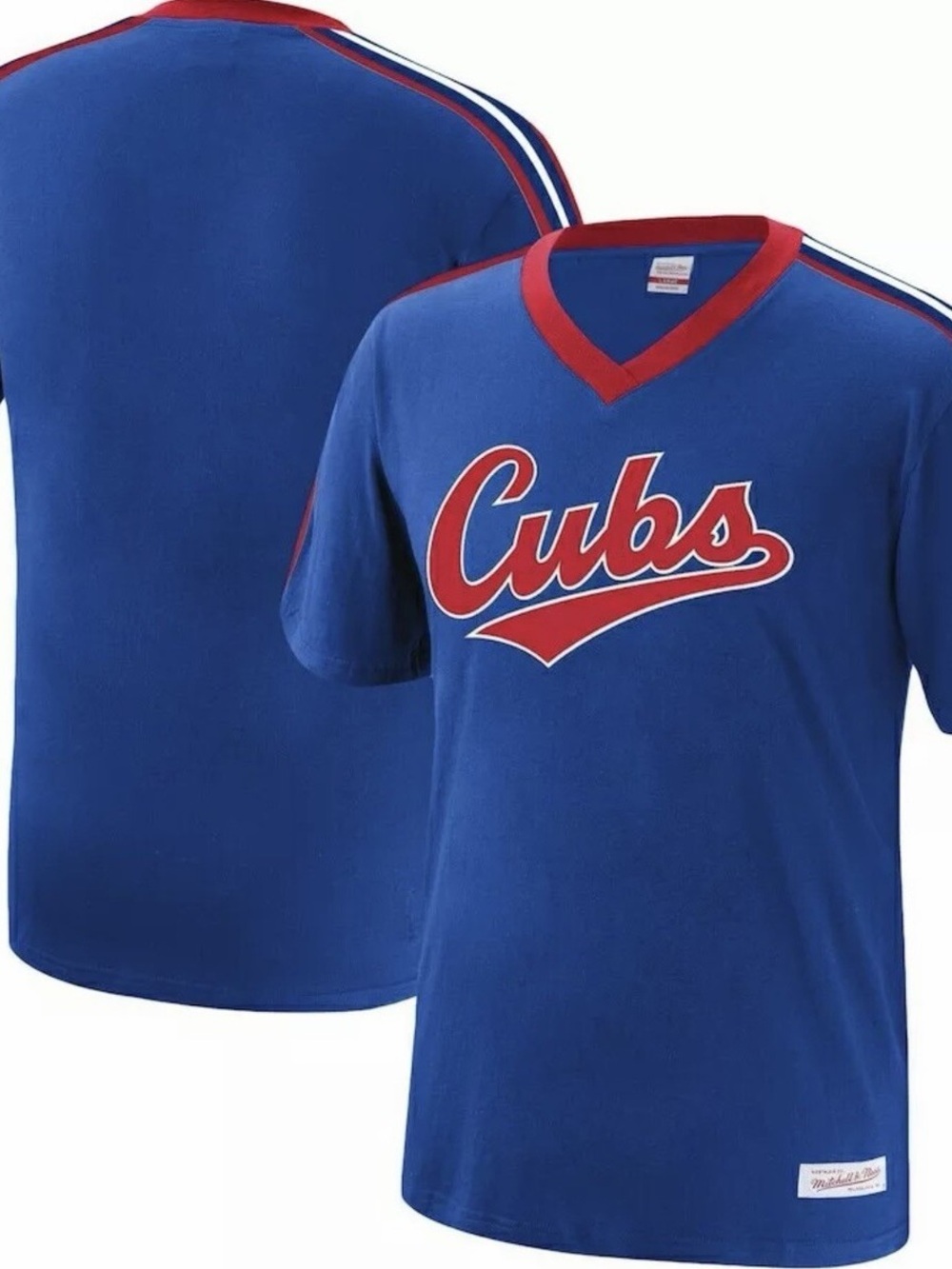Cubs Blue & Red V-Neck Kids Tee